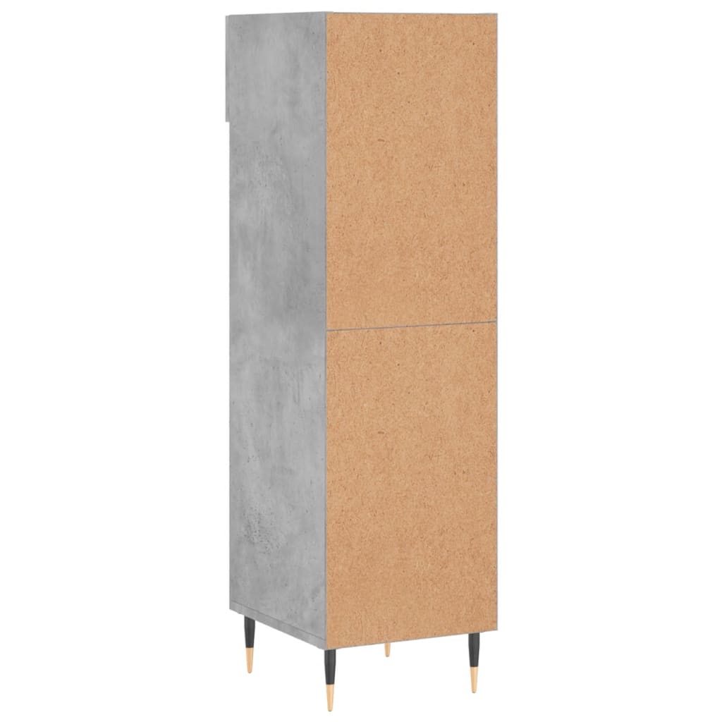 Shoe Cabinet Concrete Grey 30x35x105 cm Engineered Wood